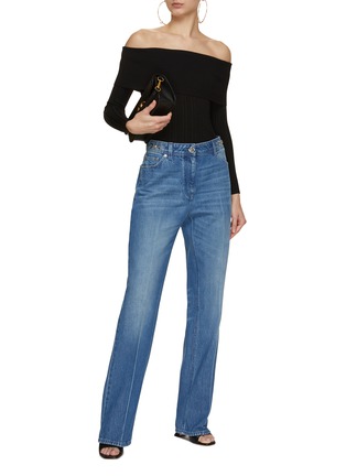 Figure View - Click To Enlarge - VERSACE - Medusa Hardware Low Rise Jeans