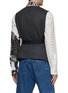 Back View - Click To Enlarge - KHOKI - Floral And Lace Appliqué Striped Zipped Vest