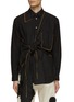 Main View - Click To Enlarge - KHOKI - Draped Wrapped Belted Shirt