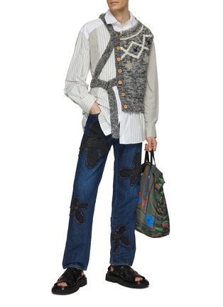 Figure View - Click To Enlarge - KHOKI - Flower Pattern Jeans