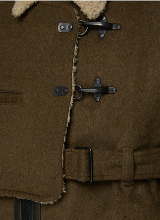 - KHOKI - Fleece Collar Asymmetrical Zip Fireman Jacket