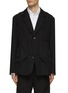 Main View - Click To Enlarge - KHOKI - Pleated Detail Notch Lapel Single Breasted Blazer