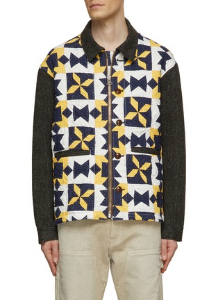 Main View - Click To Enlarge - KHOKI - Geometric Patchwork Quilted Jacket