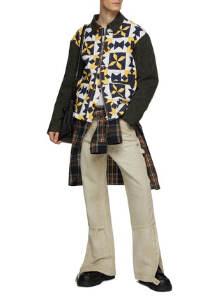 Figure View - Click To Enlarge - KHOKI - Geometric Patchwork Quilted Jacket