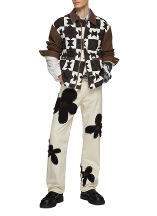 Figure View - Click To Enlarge - KHOKI - Geometric Patchwork Quilted Jacket
