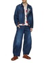Figure View - Click To Enlarge - KHOKI - Asymmetric Hem Denim Jacket