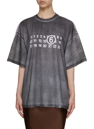 Main View - Click To Enlarge - MM6 MAISON MARGIELA - Logo Foil Printed T-Shirt
