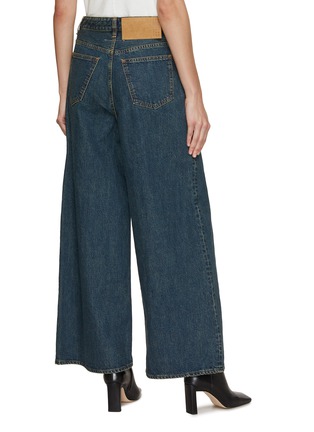 Back View - Click To Enlarge - MM6 MAISON MARGIELA - Drawstring Waist Wide Leg Jeans