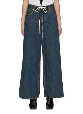 Main View - Click To Enlarge - MM6 MAISON MARGIELA - Drawstring Waist Wide Leg Jeans