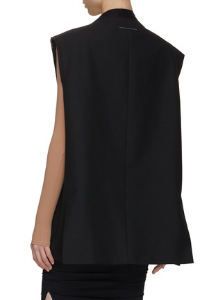 Back View - Click To Enlarge - MM6 MAISON MARGIELA - Oversize Single Breasted Blazer Vest