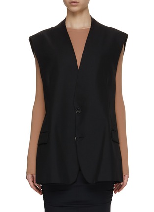 Main View - Click To Enlarge - MM6 MAISON MARGIELA - Oversize Single Breasted Blazer Vest