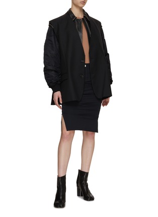 Figure View - Click To Enlarge - MM6 MAISON MARGIELA - Oversize Single Breasted Blazer Vest