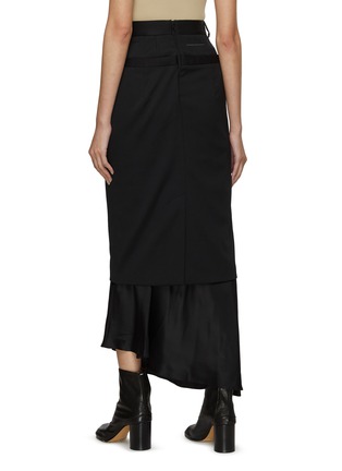 Back View - Click To Enlarge - MM6 MAISON MARGIELA - Asymmetric Hem Double Layer Skirt
