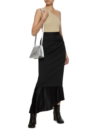 Figure View - Click To Enlarge - MM6 MAISON MARGIELA - Asymmetric Hem Double Layer Skirt
