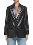 Main View - Click To Enlarge - MM6 MAISON MARGIELA - Coated Front Tailored Jacket