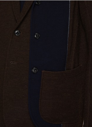  - KOLOR - Panel Patchwork Faux Button Detail Blazer