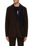 Main View - Click To Enlarge - KOLOR - Panel Patchwork Faux Button Detail Blazer