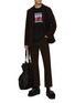 Figure View - Click To Enlarge - KOLOR - Panel Patchwork Faux Button Detail Blazer