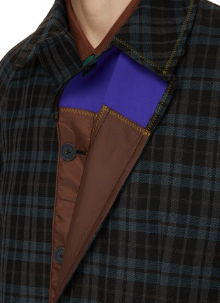  - KOLOR - Cut Out Detail Checkered Coat
