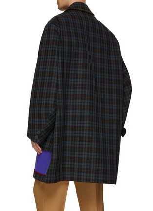 Back View - Click To Enlarge - KOLOR - Cut Out Detail Checkered Coat