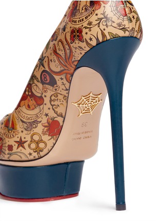 Detail View - Click To Enlarge - CHARLOTTE OLYMPIA - 'Josie Inked' pumps