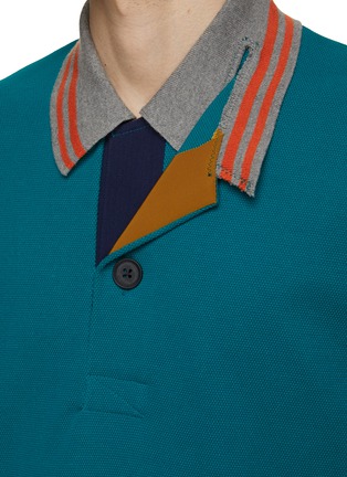  - KOLOR - Lapel Detail Long Sleeve Polo Shirt
