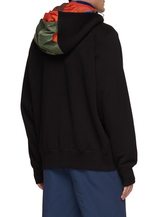 Back View - Click To Enlarge - KOLOR - Contrast Colour Block Hoodie