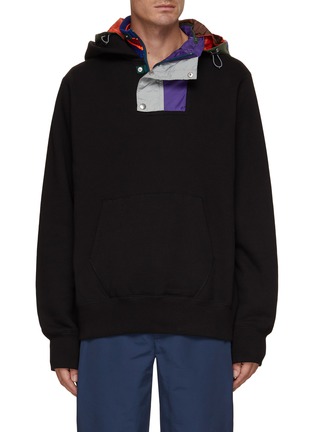Main View - Click To Enlarge - KOLOR - Contrast Colour Block Hoodie