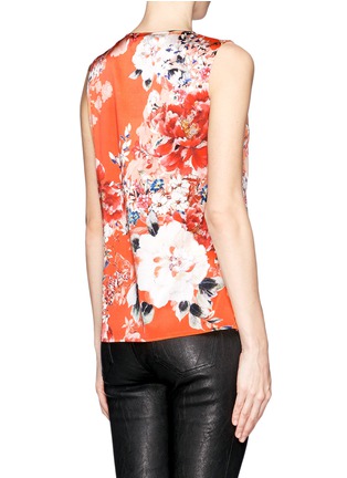 Back View - Click To Enlarge - ST. JOHN - Floral print silk shell top