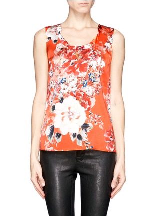 Main View - Click To Enlarge - ST. JOHN - Floral print silk shell top
