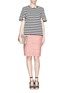 Figure View - Click To Enlarge - ST. JOHN - Sparkle eyelash knit pencil skirt