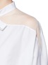 Detail View - Click To Enlarge - VALENTINO GARAVANI - Sheer organza tie front shirt