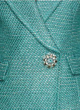 Detail View - Click To Enlarge - ST. JOHN - Float knit wide collar cropped jacket