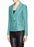 Front View - Click To Enlarge - ST. JOHN - Float knit wide collar cropped jacket