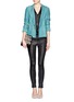 Figure View - Click To Enlarge - ST. JOHN - Float knit wide collar cropped jacket