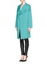 Figure View - Click To Enlarge - ST. JOHN - Double layer placket knit coat