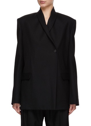 Main View - Click To Enlarge - GIA STUDIOS - Single Breasted Shawl Lapel Blazer