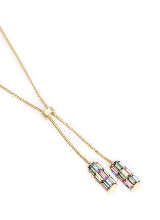 Detail View - Click To Enlarge - ST. JOHN - 'Rondelle' gemstone tassel pendant necklace