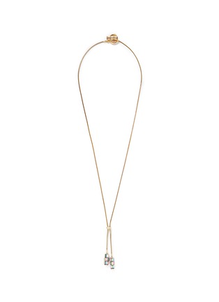 Main View - Click To Enlarge - ST. JOHN - 'Rondelle' gemstone tassel pendant necklace