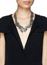 Figure View - Click To Enlarge - ST. JOHN - 'Night Bloom' laurel crystal collar necklace