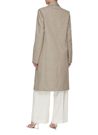 Back View - Click To Enlarge - GIA STUDIOS - Single Breasted Peak Lapel Coat