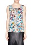 Main View - Click To Enlarge - ST. JOHN - Pleat neck floral print blouse