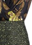 Detail View - Click To Enlarge - ST. JOHN - Rose print wrap front lurex dress