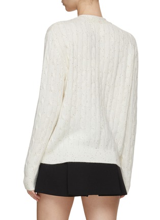 Back View - Click To Enlarge - ARCH4 - V-neck Sequin Embellished Cardigan