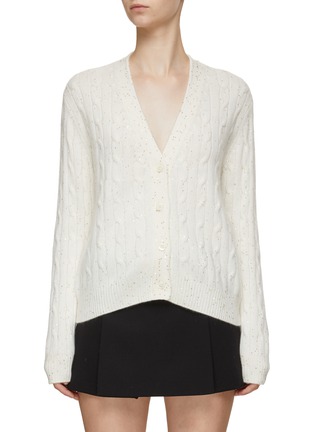 Main View - Click To Enlarge - ARCH4 - V-neck Sequin Embellished Cardigan