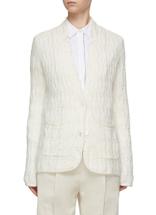 Main View - Click To Enlarge - ARCH4 - Sequin Embellished Knit Jacket
