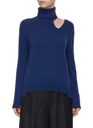 Main View - Click To Enlarge - ARCH4 - Turtleneck Cut Out Sweater