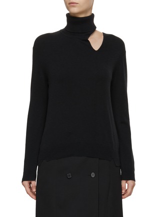 Main View - Click To Enlarge - ARCH4 - Turtleneck Cut Out Sweater