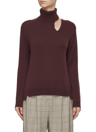 Main View - Click To Enlarge - ARCH4 - Turtleneck Cut Out Sweater