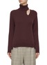 Main View - Click To Enlarge - ARCH4 - Turtleneck Cut Out Sweater